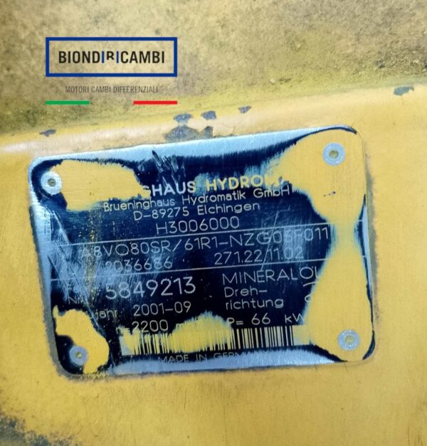 Pompa Idraulica Hydromatik A8VO80SR