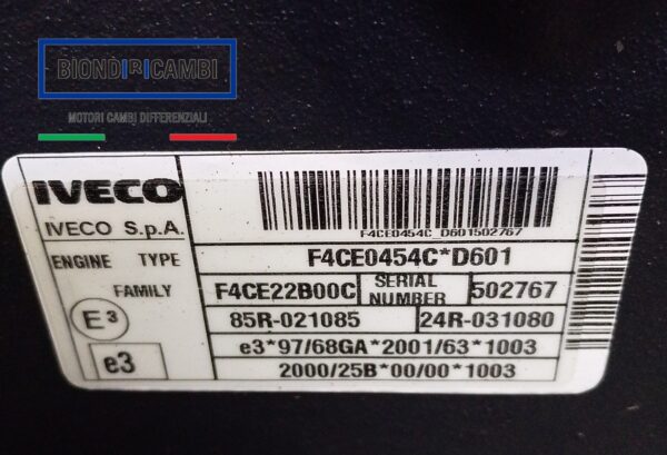 Motore Iveco F4CE0454 C