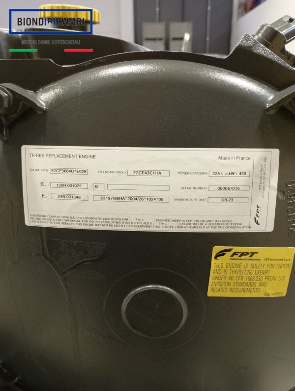 Motore Iveco F2CE9684U CNH 5801464759